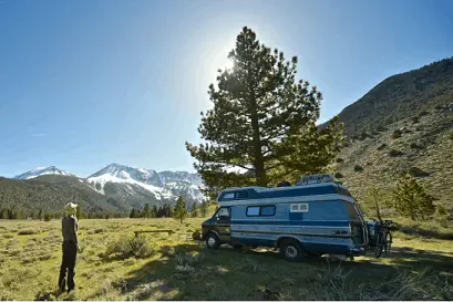 park rv in shade