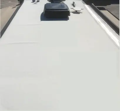 a rv with fiberglass roof