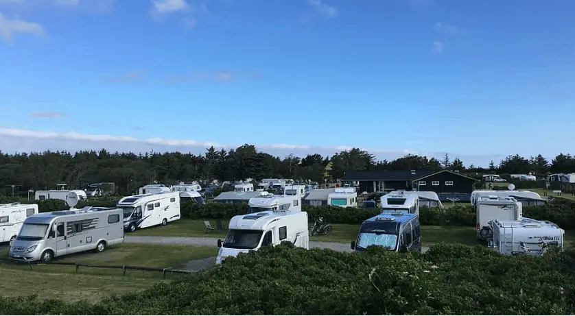 used RVs parked at a RV dealer