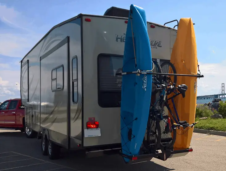 travel trailer with kayak storage